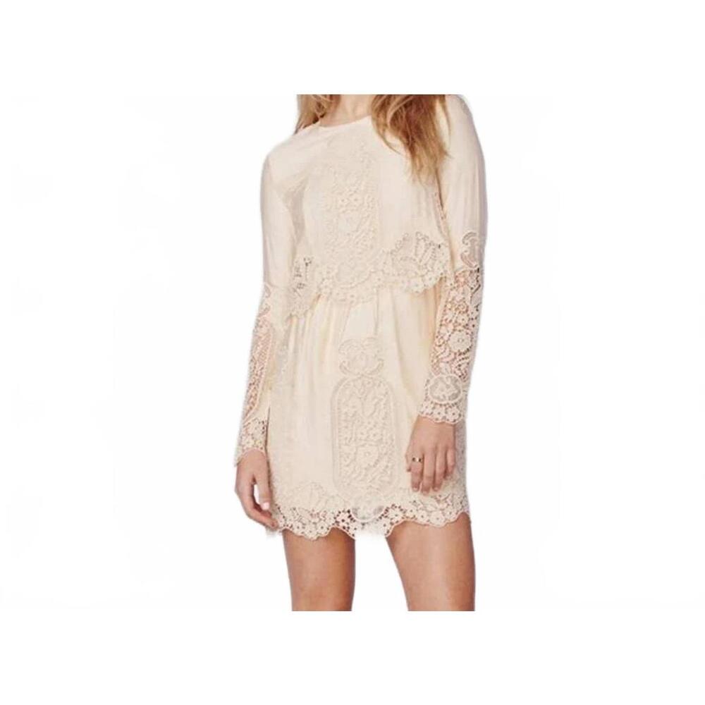 The Jetset Diaries Cream Long Sleeve Dress